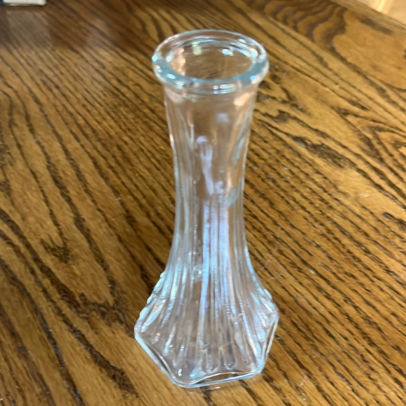 Small vintage bud vase marked EO BRODY CO 175 CLEVELAND OHIO USA clear glass - Picture 2 of 9